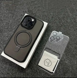 Magsafe IPhone Mat Finish Air 17 16 15 14 13 12 11 Pro Max Plus With Lens Protector And Metal Ring Stand