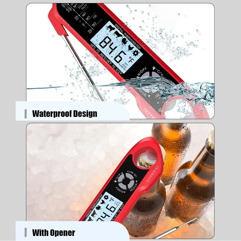 Digital Meat Thermometer With LCD Screen And Alarm Function
