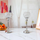 Crystal Tealight Candle Holders With Metal Base.