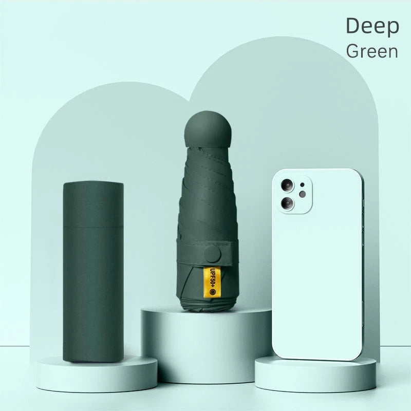 UPF50+ Mini Vinyl Capsule Folding Umbrella