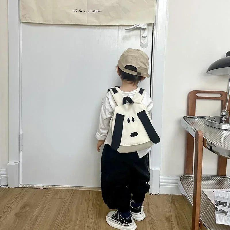 1 Pcs Canvas Backpack With Cute Dog