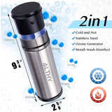 ALTHY 2 in 1 Stainless Steel Insulation Hydrogen Water Bottle Generator + Disinfectant Generator - DuPont SPE+PEM Dual Chamber