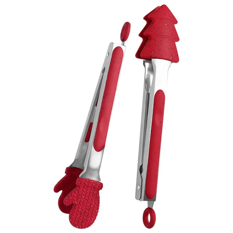 Stainless Steel/Silicone Heat Resistant Tongs