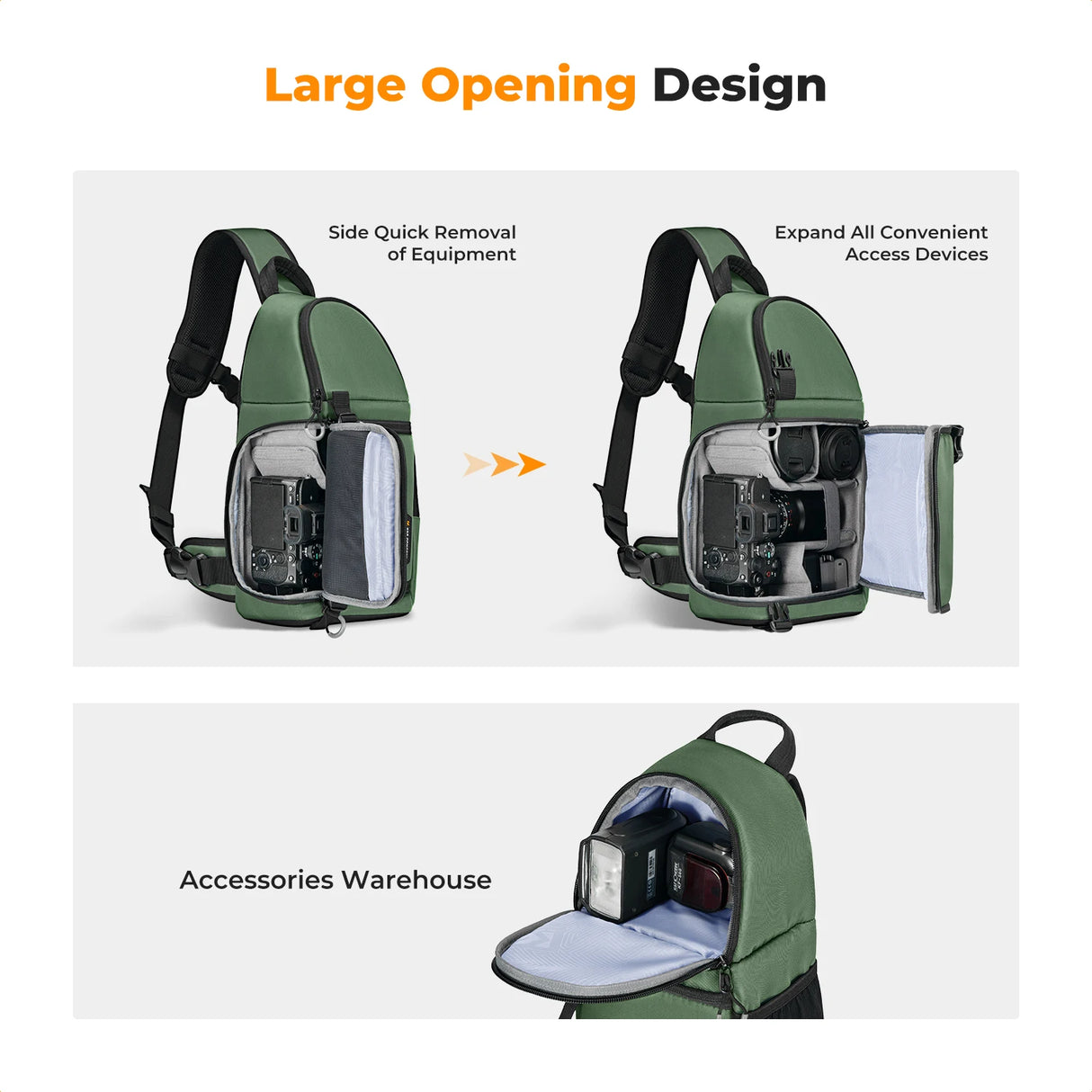 K&F Concept Waterproof 10L DSLR/SLR Sling Camera Backpack