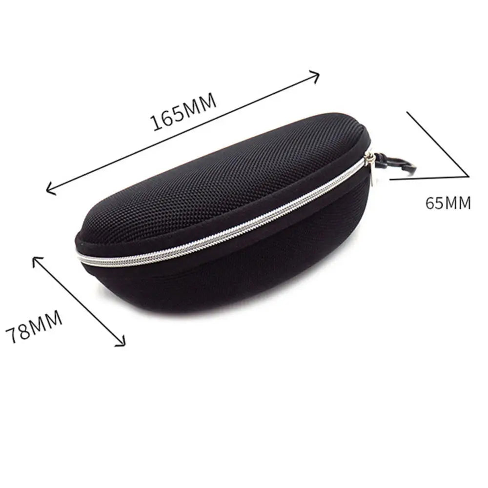 KLASSNUM Hard Eyeglass Protector Case With Zipper And Carabiner Hook