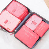 Men And Women's 6pcs Multifunction Waterproof Packing Cubes