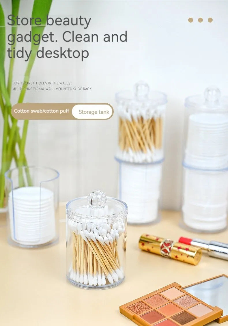 100pcs Cotton Swab Double Layer Storage Box