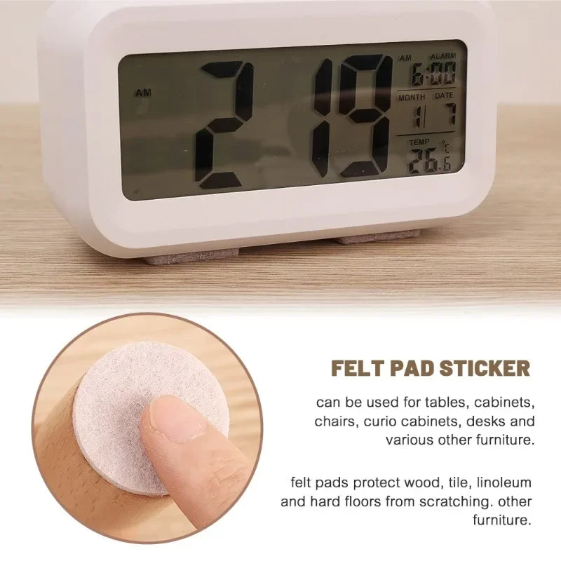 18/180Pcs  Round/Square Felt Adhesive Non-Slip Furniture Pads