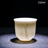 Chinese Three-dimensional White Porcelain Tea Cup