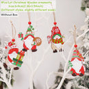 4-12pcs Wooden Christmas Tree Pendants Ornaments