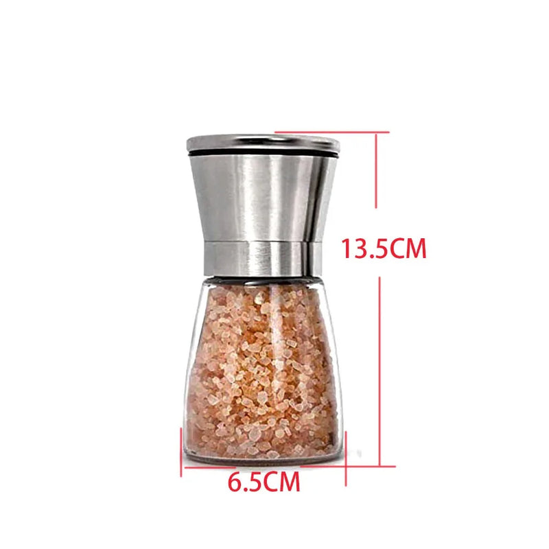 Adjustable Stainless Steel Glass Mill Salt Pepper Grinder