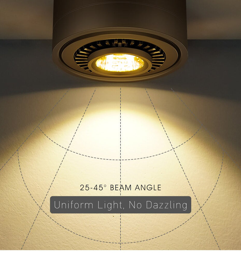 Adjustable Angle Mounted ,Dimmable  led Ceiling Lamp 5W 7W 9W 15W LED COB- AC110/220V,