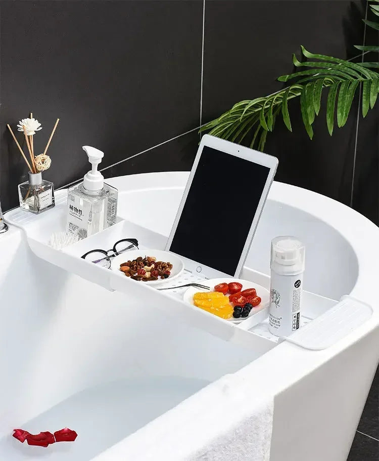 Extendable Bathtub Organizer Shelf