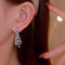 Women's Fashion Zircon Christmas Earrings.