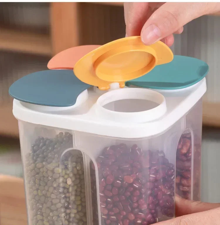 4 Grids Sealed Plastic Storage Container