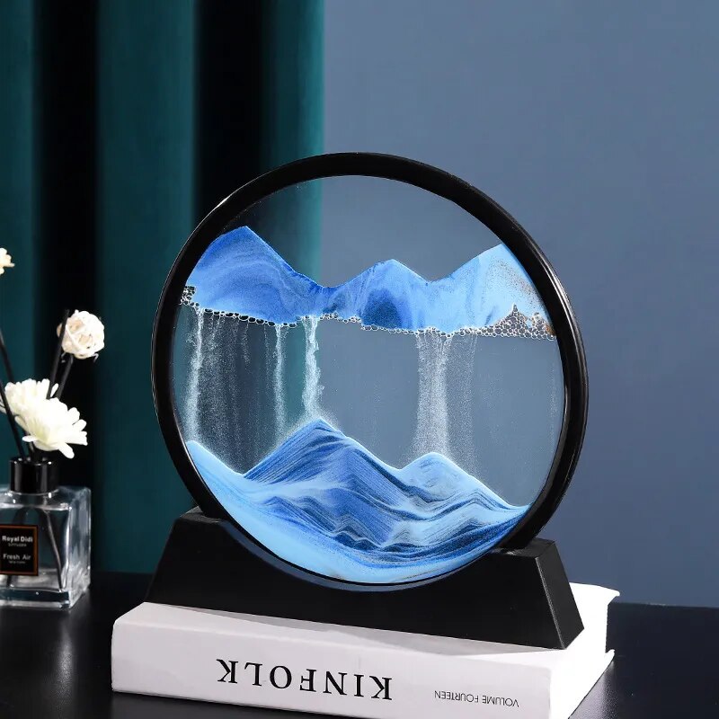 3D Hourglass Deep Sea Sandscape Art.