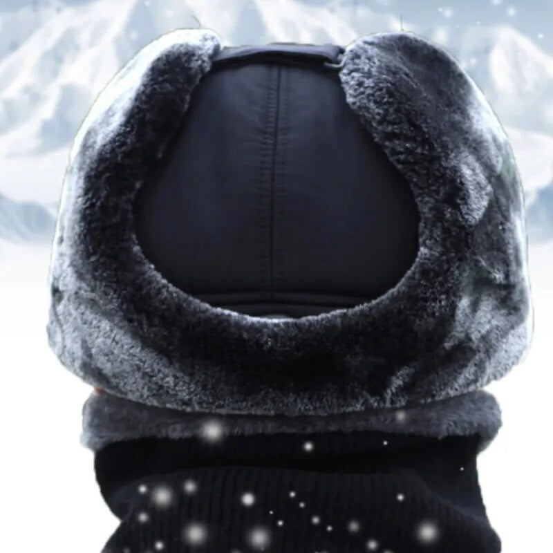 Winter Warm, Soft Thermal Cap With Pin Up Ear Flaps And Removable Mask.