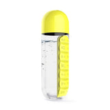 500/600Ml 7 Day Travel /Vitamin/Pillbox Organizer Water Bottle.