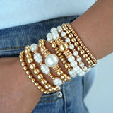 Bohemia Minimalist Faux Pearl Elastic Bracelet