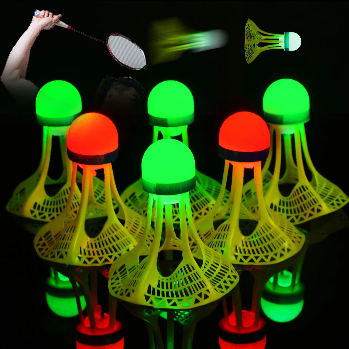 Windproof Light-up Durable Nylon Shuttlecocks