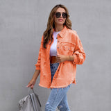 Women's Mid Length Denim Jacket.