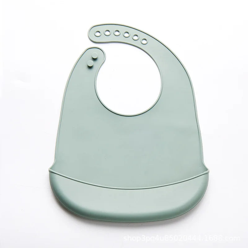 Silicone Soft Adjustable Baby Bib.  BPA Free