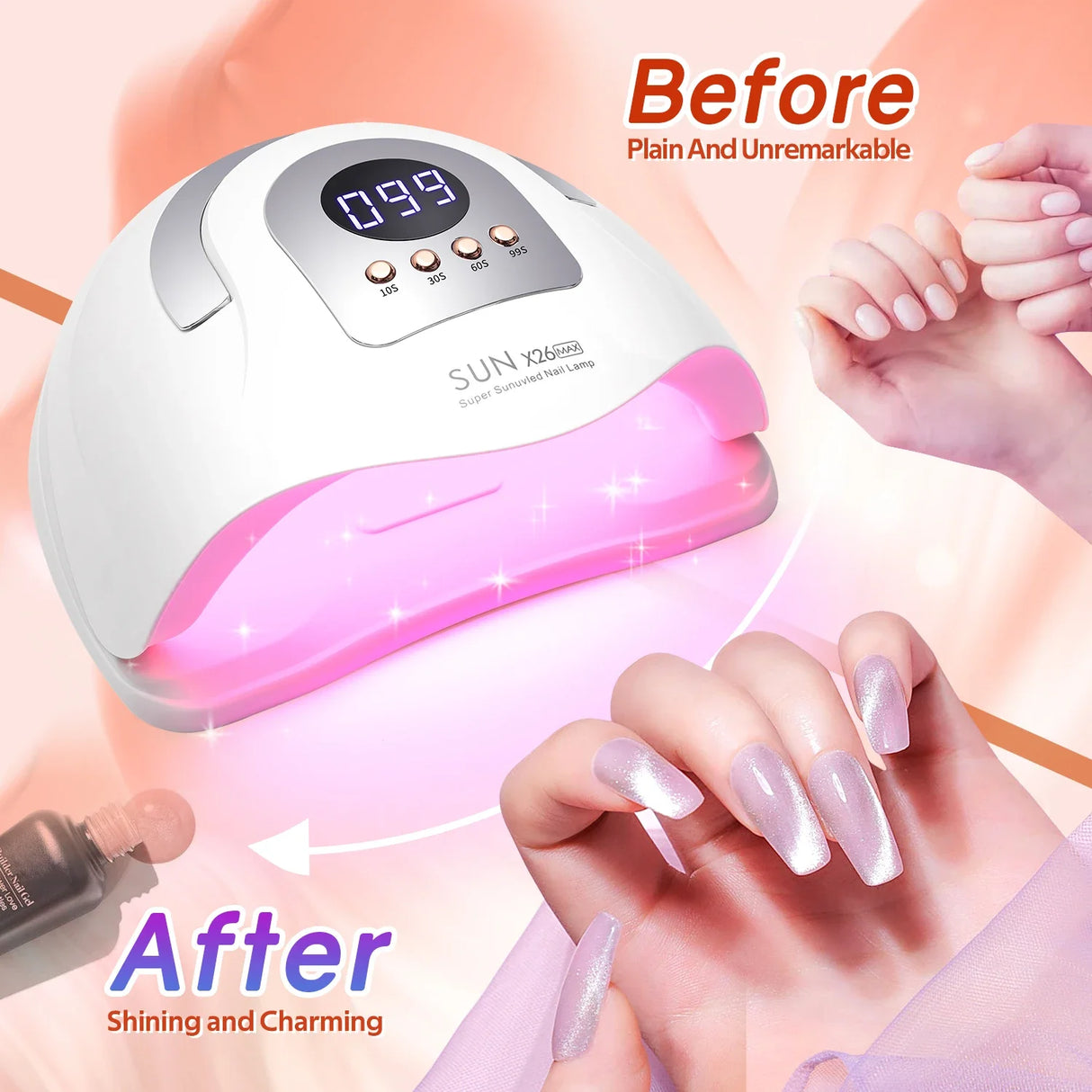 380W UV/ 81LED Manicure Lamp With Handle