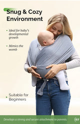 PANGDUBE 100% Polyester Kangaroo Wrap for Babies 0-15 Months
