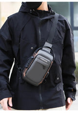 Men's Anti Theft USB Charging Crossbody Bag