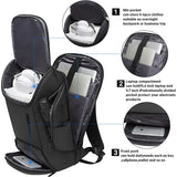 BANGE Waterproof USB Charging Backpack Fits 15.6 Inch Laptop
