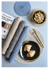 6pcs Round Woven Anti Slip Placemats Or Coasters