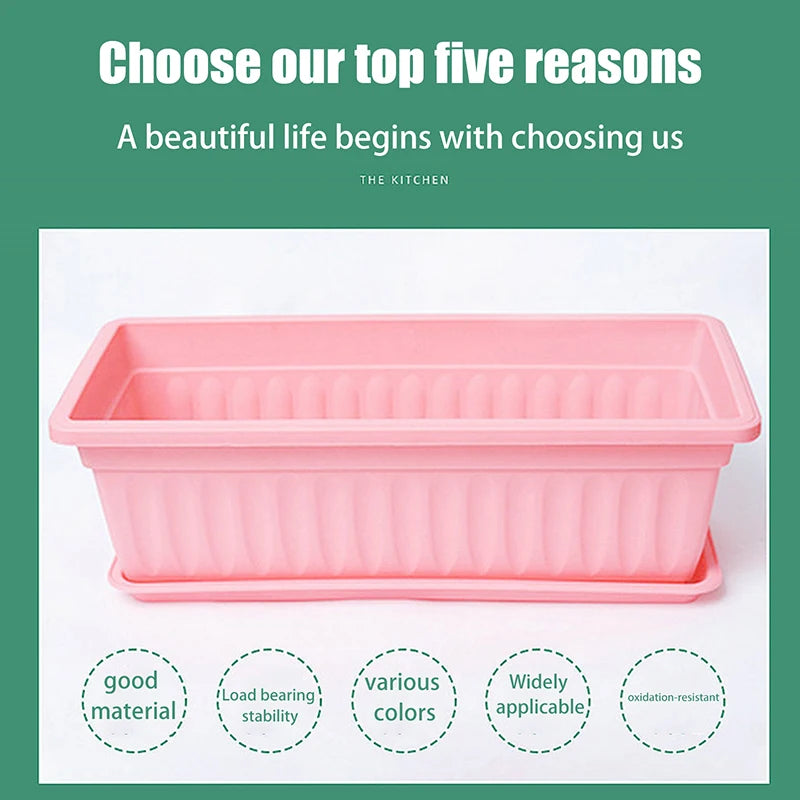 1 Plastic Rectangular Vegetable Planter