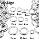 100/Set Metal Eyelet Grommet Rings Sizes 2mm 3mm 4mm 5mm 6mm 8mm 10mm 12mm 14mm 17mm
