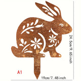 Outdoor Rustic Metal Garden Rabbit