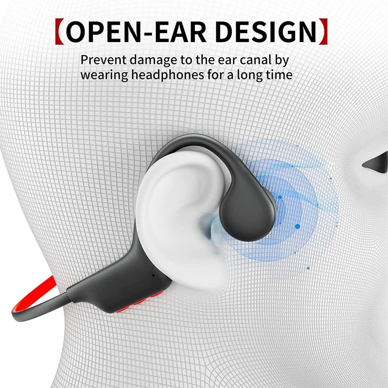 Bone Conduction  Bluetooth MP3-IPX8 Wireless Headset Waterproof For Swimming
