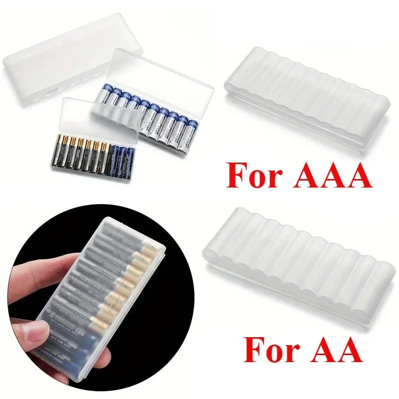 10 Slot Plastic Storage Box for AAA/AA  Batteries
