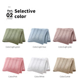 Vertical Stripes Solid Color Baby Cotton Blankets