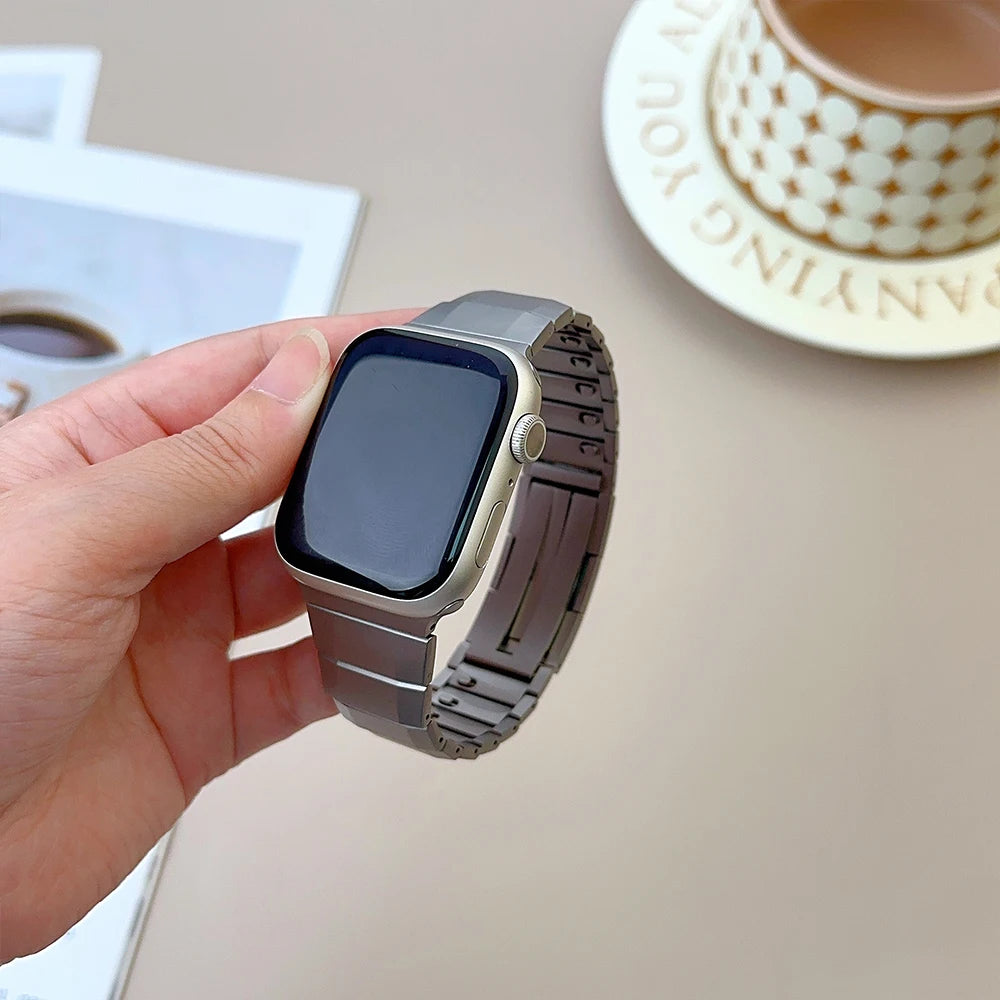 Stainless Steel Quick Fit Watchband for Apple Watch Ultra 2 1 49mm 10 46mm Series 9 8 7 6 5 4 45mm 44mm
