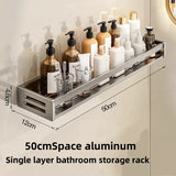 Aluminum Bathroom/Kitchen Shelf For Accessories With Towel Bar