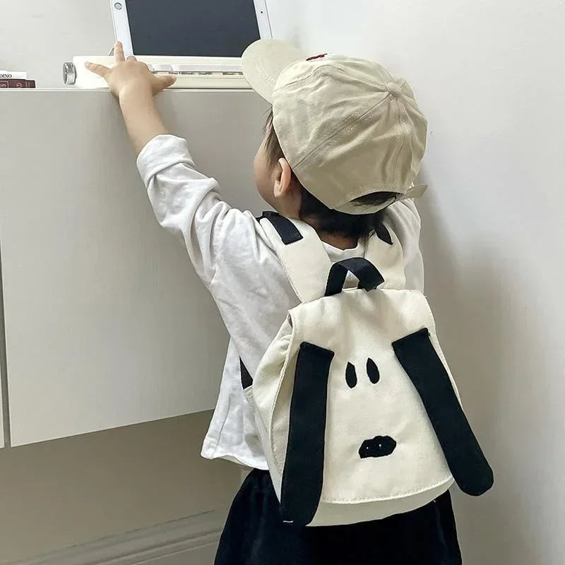 1 Pcs Canvas Backpack With Cute Dog