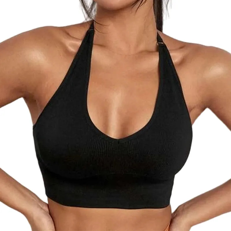 Women's Halter Backless Sports Bra