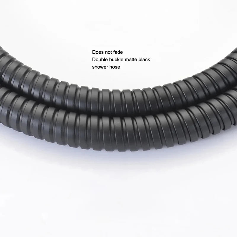 Black/Chrome Stainless Steel Flexible Shower Hose