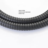 Black/Chrome Stainless Steel Flexible Shower Hose