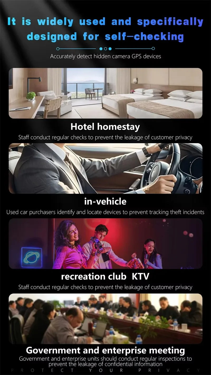 Professional Bluetooth RF Detection Hidden Camera/GPS Tracker/Anti Spy Device