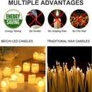 6/24Pcs Flameless LED Battery Powered Candles.