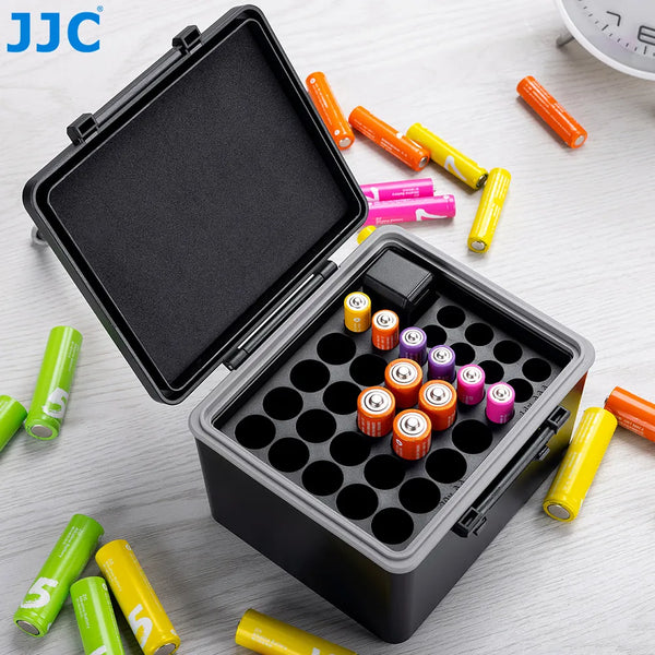 JJC Multi Slot Waterproof Battery Case for 18650/ AA/ AAA Batteries And Tester..