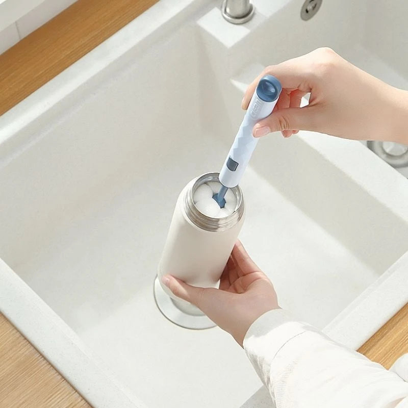 Long Handle Soft Sponge Bottle Brush