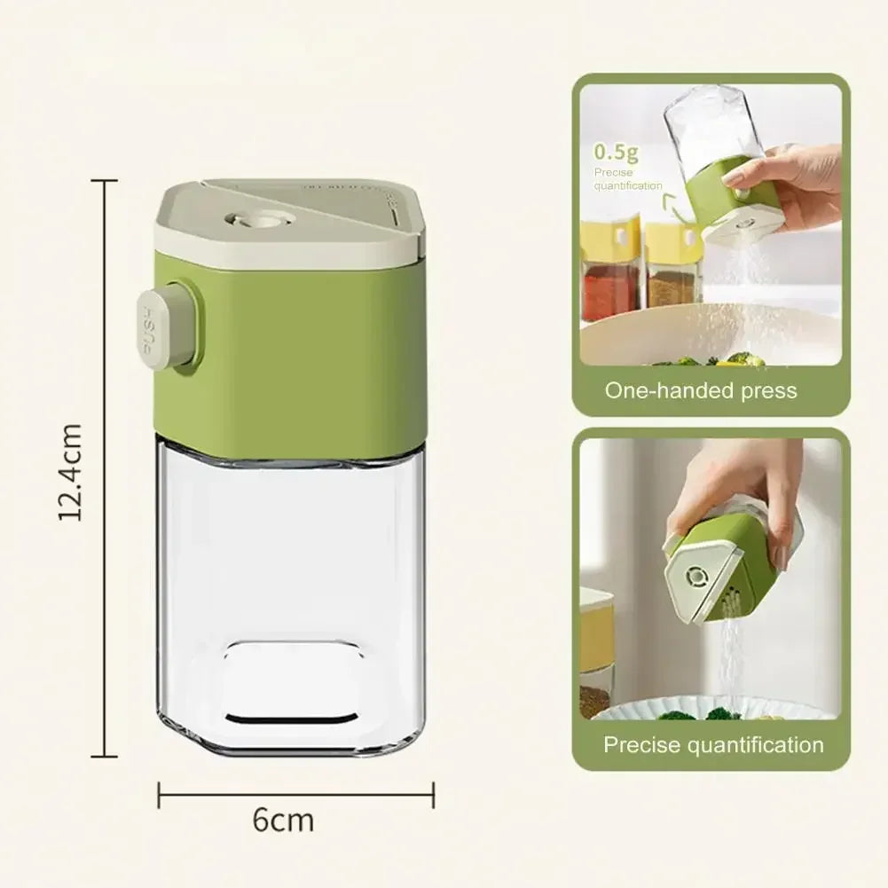 Moisture-proof Seasoning Bottle That Can Extrude 0.5 Grams Of Salt Or Sprinkle Larger Measurements Without Clumping