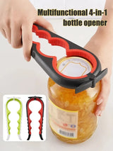 Multi Functional Four In One Anti-Slip Bottle Opener