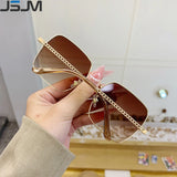 JSJM Women's Metal UV400 Sunglasses